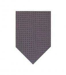 Tom Ford Grey Purple Dot Pattern Silk Tie