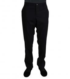 Dolce & Gabbana Black Wool Stretch Dress Trousers