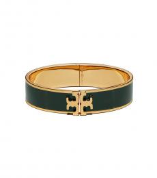 Tory Burch Gold-Pine Tree Raised-Logo Bracelet