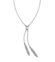 Ralph Lauren Silver Double Drop Pendant Necklace