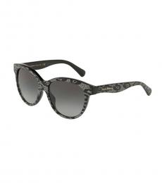 Dolce & Gabbana Black-Silver Gradient Sunglasses