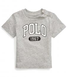Ralph Lauren Baby Boys Andover Heather Logo T-Shirt
