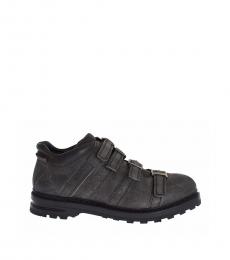 Dolce & Gabbana Grey Ankle Strap Boots