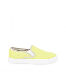 Diesel Little Boys Yellow Fabric Mesh Loafers