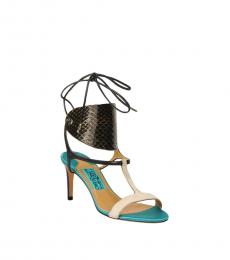 Salvatore Ferragamo Multicolor Lace Up Leather Heels