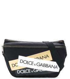 Dolce & Gabbana Black Logo Tape Belt Bag