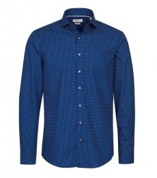 Calvin Klein Dark Blue Dotted Printed Shirt