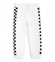 Stella McCartney Boys White Patch Cotton Fleece Trousers