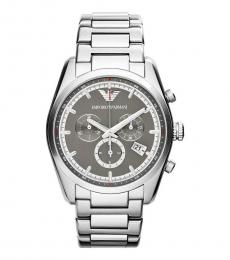 Emporio Armani Silver Chronograph Quartz Dial Watch