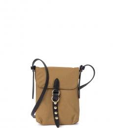 Rebecca Minkoff Light Brown Bowie Mini Crossbody Bag