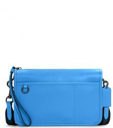 Coach Light Blue Heritage Convertible Medium Crossbody Bag