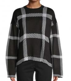BlackWhite Check Pattern Sweater