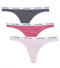 Calvin Klein Multicolor 3-Pack Logo Band Thong
