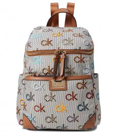 Calvin Klein White Willa Large Backpack