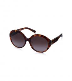Brown Havana Round Sunglasses