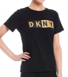 DKNY Black Crew Neck Logo T-Shirt