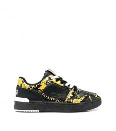 Versace Jeans Couture Black White Leather Sneakers