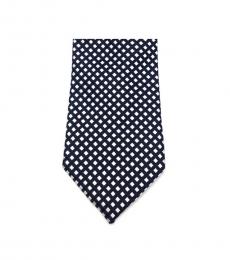 Michael Kors Black & White Classic Geo Slim Silk Tie