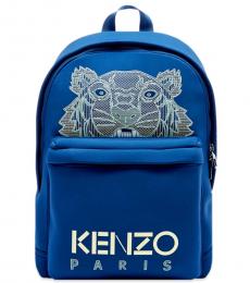 Kenzo Dark Blue Logo Large Backpack