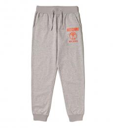 Moschino Boys Grey Logo Jogging Pants