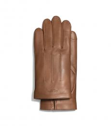 Coach Brown Leather Gloves