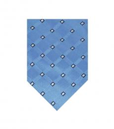 Michael Kors Blue Clara Neat Diamond Pattern Tie