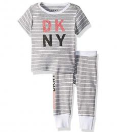 DKNY 2 Piece T-Shirt/Pajama Set (Little Girls)