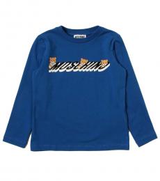 Moschino Boys Blue Logo T-Shirt