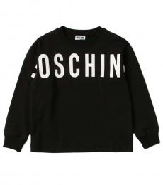 Moschino Boys Black Logo Printed Sweatshirt