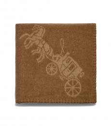 Brown Horse And Carriage Print Scarf