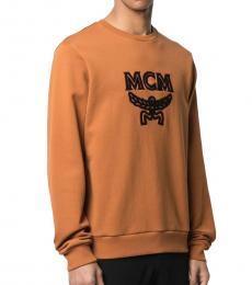 MCM Dark Brown Front Logo Sweatshirt