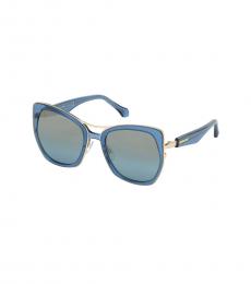 Roberto Cavalli Blue Logo Sunglasses