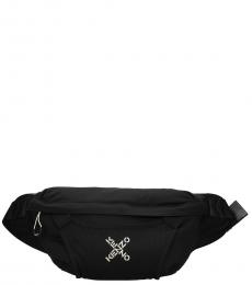 Black Logo Medium Crossbody Bag