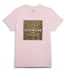 Coach Light Pink Crewneck T-Shirt