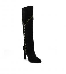 Saint Laurent Black Grace Studded Boots