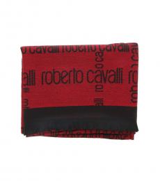 Roberto Cavalli Red Signature Scarf