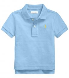 Ralph Lauren Baby Boys Blue Lagoon Mesh Polo