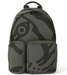 Kenzo Grey Printed Large Backpack