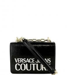 Versace Jeans Couture Black Shiny Small Shoulder Bag
