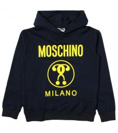 Moschino Boys Blue Logo Sweatshirt