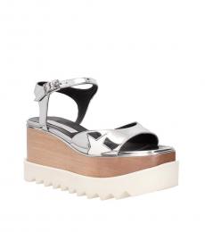 Stella McCartney Silver Star Embellished Platform Sandals
