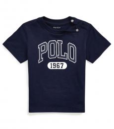 Ralph Lauren Baby Boys Cruise Navy Logo T-Shirt