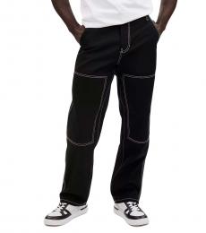 Coach Black Straight Fit Twill Pants