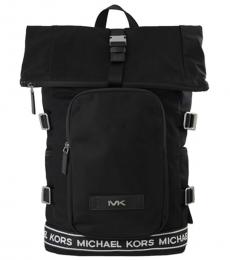 Michael Kors Black Kent Sport Roll Top Large Backpack