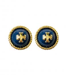 Navy Crystal Signature Earrings