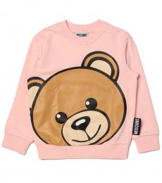 Moschino Boys Pink Big Teddy Sweatshirt