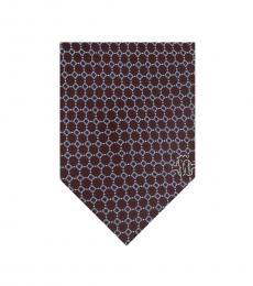 Bordeaux Blue Micro Geometric Tie
