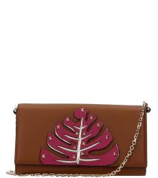 Valentino Garavani Brown Leaf Mini Shoulder Bag