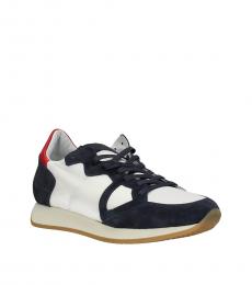 Philippe Model White Dark Blue Sporty Sneakers
