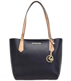 Michael Kors Black/Dark Khaki Kimberly Large Tote